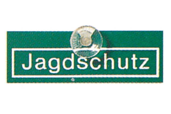 1 x Autoschild "JAGDSCHUTZ" mit Saugnapf (Haftsauger) wertiger Kunststoff (grün) mit weißer Schrift – Bild 1