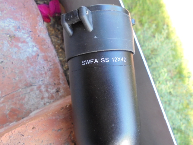 SWFA SS 12x42 Zielfernrohr,Mil-Quad Abs.,Top Zust.,Parallaxenausgl.,Butler Creek Cap – Bild 2