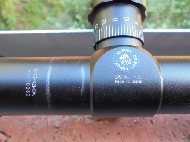 SWFA SS 12x42 Zielfernrohr,Mil-Quad Abs.,Top Zust.,Parallaxenausgl.,Butler Creek Cap – Bild 4