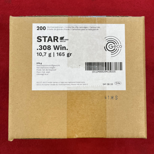 Geco Star .308 Win. 10,7g | 165gr - 200 Schuss - inkl. Versand – Bild 2