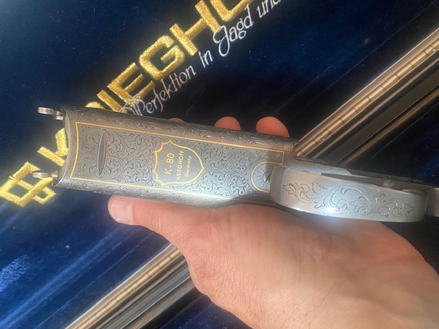 Krieghoff K80 Sporting Custom Shop 12/76 HANDGRAVUR Goldeinlagen – Bild 3