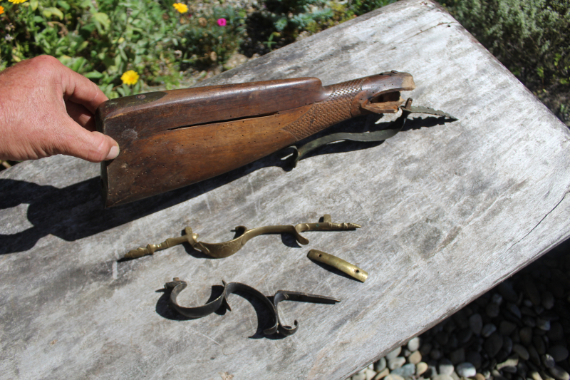 SCHAFT + BESCHLÄGE VORDERLADER GEWEHR SCHEIBENBÜCHSE ZIMMERSTUTZEN URALT – Bild 2
