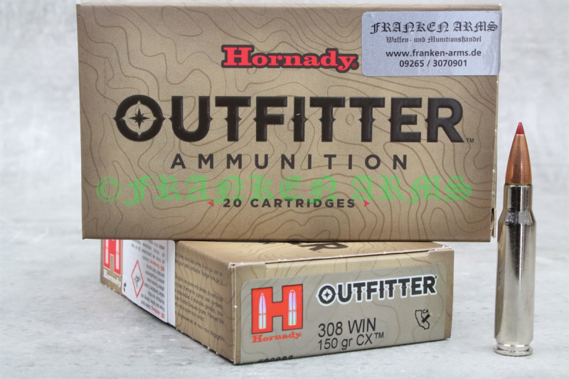Hornady Outfitter CX Jagdmunition Bleifrei Büchsenpatronen – Bild 1