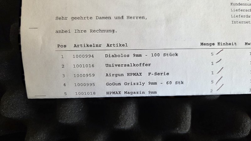 Airgun HPMAX F-Serie mit viel Zubehör, ungeschossen – Bild 3