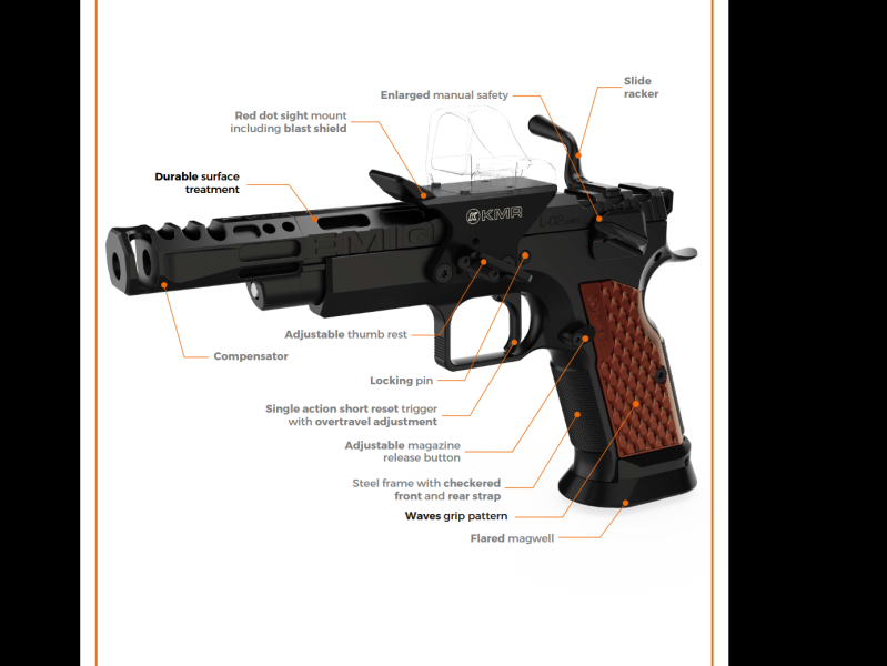 KMR L-02 EMIQ O.R. 9mmLuger | IPSC Open | halbautomatische Pistole – Bild 4