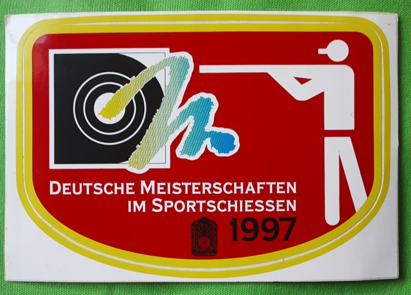 Für Sammler: Aufkleber der Deutschen Schießsportmeisterschaften 1997 – Bild 1