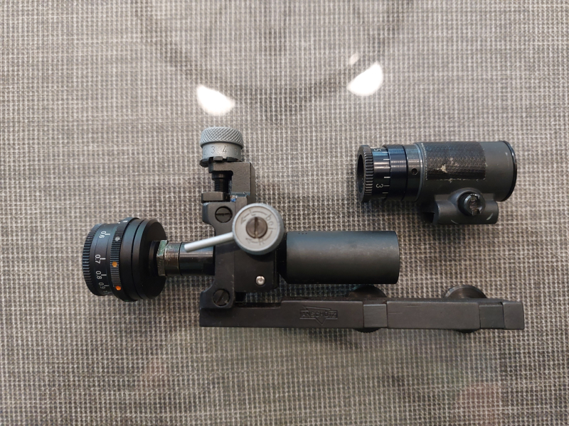 Anschütz 10-Klick Diopter (Mod. 6705) mit Gehmann Iris-Farbfilter & verstellbarem M18 Iris-Ringkorn – Bild 1