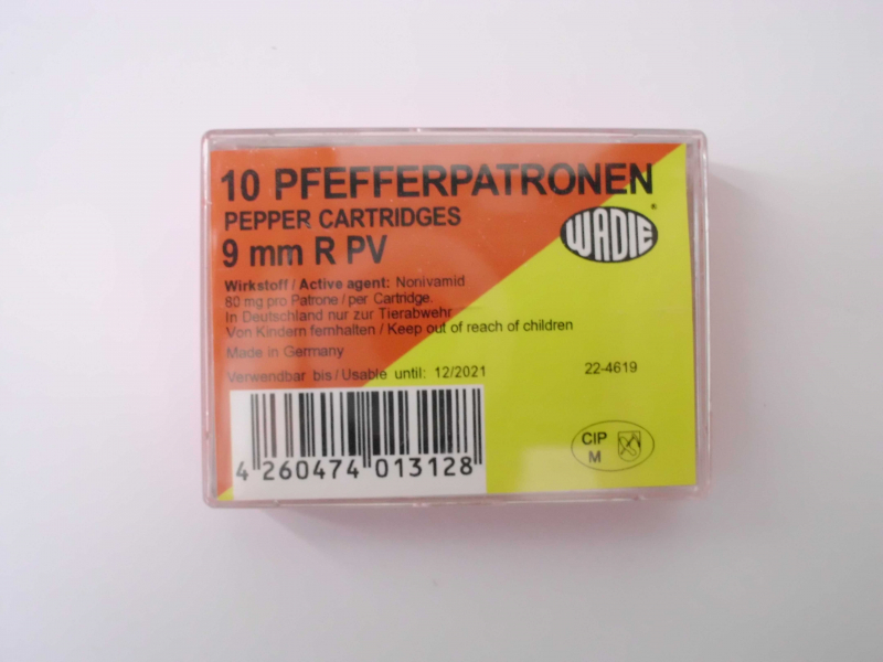 Pfefferpatronen 9mm R PV Wadie Qualitätsmunition – Bild 1