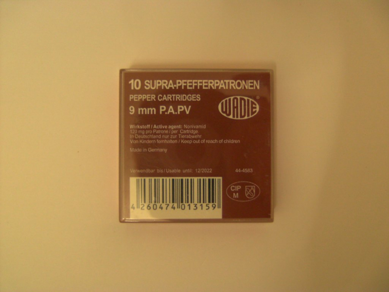 Pfefferpatronen 9mm PA PV Wadie – Bild 1