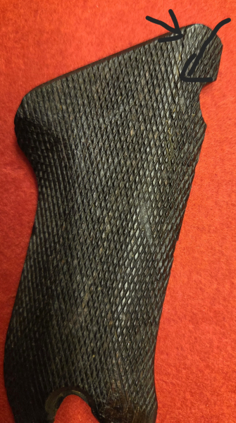 Alte Griffschalen Nussbaum für Pistole Parabellum Luger P.08 . – Bild 2