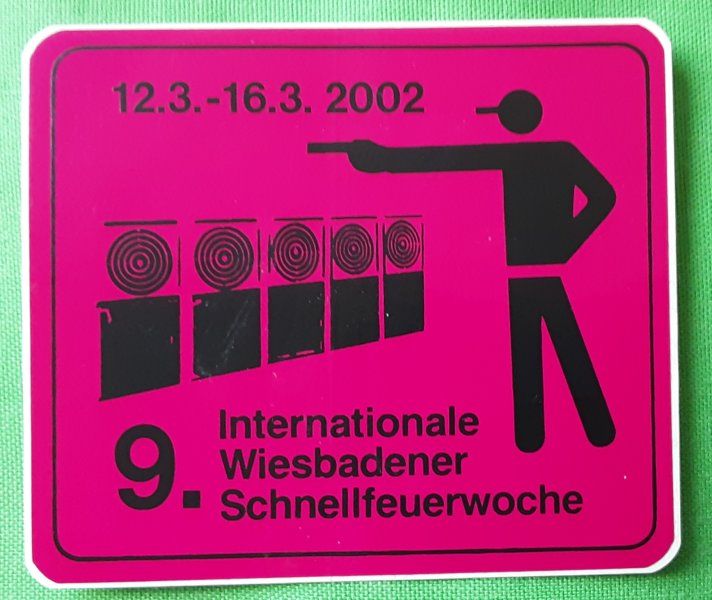Aufkleber der 9.Internationalen Schnellfeuerwoche 2002 in Wiesbaden – Bild 1