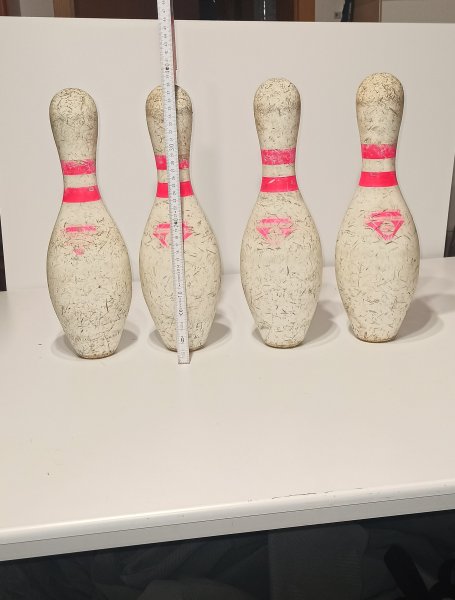4x Bowling Pins zum Pin schiessen mit Flinte Revolver Gewehr oder Pistole Original Ipsc – Bild 1
