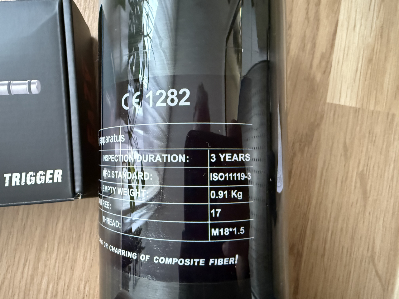 Carbon Bottle 1,1L inkl. Edgun peazy Tank Trigger, AEA, Fx Dreamline – Bild 5