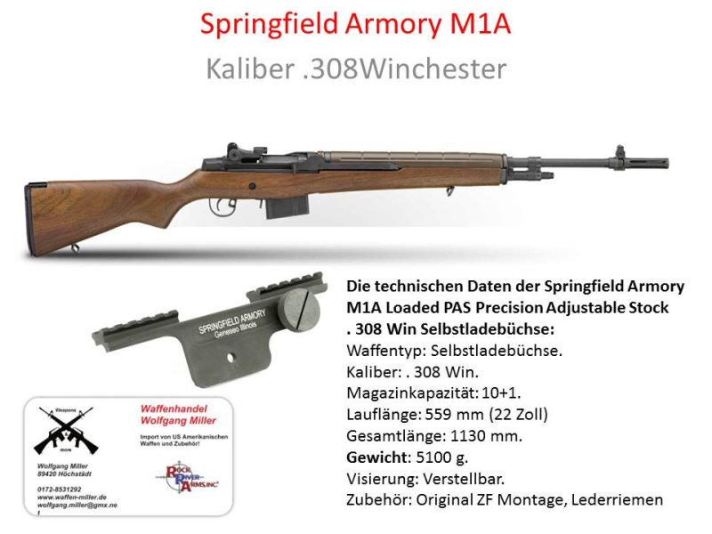 M1A Loaded Rifle Springfield Armory.308win neu – Bild 1