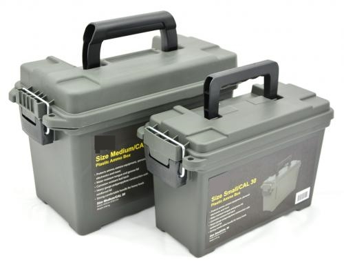 Munitionskiste Set Gr. 1+2 abschliessbar schlagfester Kunststoff Oliv– Patronenbox Transportbox Ammo – Bild 1