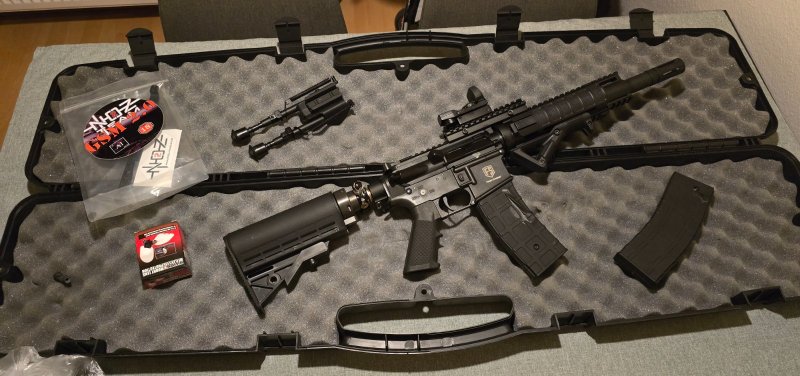 First Strike T15 Paintball Markierer Set - Neuwertiger Zustand + Red Dot, Griff & Bipod – Bild 1