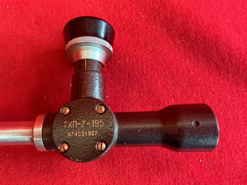 Sowjetischer Ziellinienprüfer (Modell TXP-7-195 / ТХП-7-195), Kaltes Justieren – Bild 2