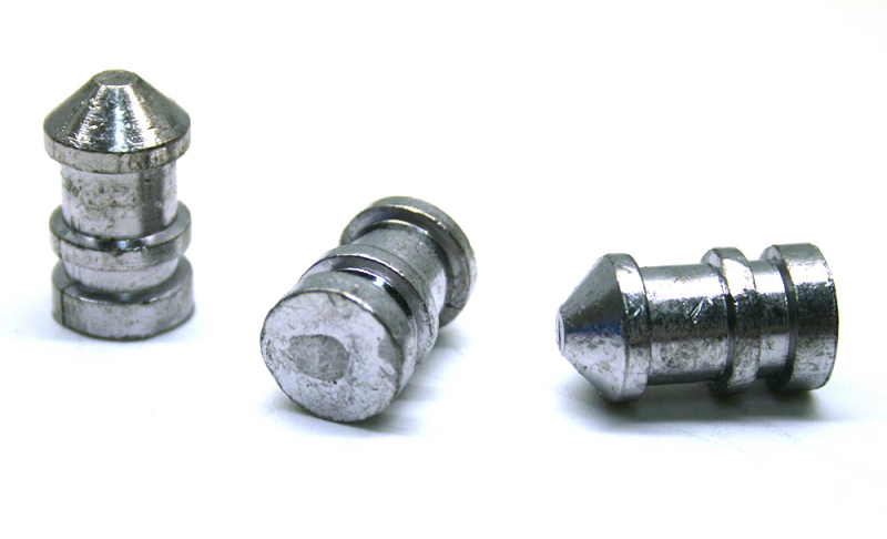 10 x ARES Vorderlader Schwarzpulver Präzisions MAXI BLEI Geschosse .504 12,80mm CAL 50 370grs 23,98g – Bild 1