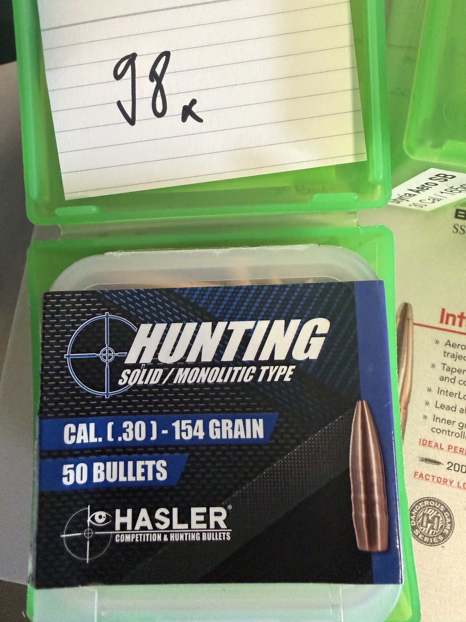 98x Hasler Hunting 154gr - Cal .30 – Bild 2