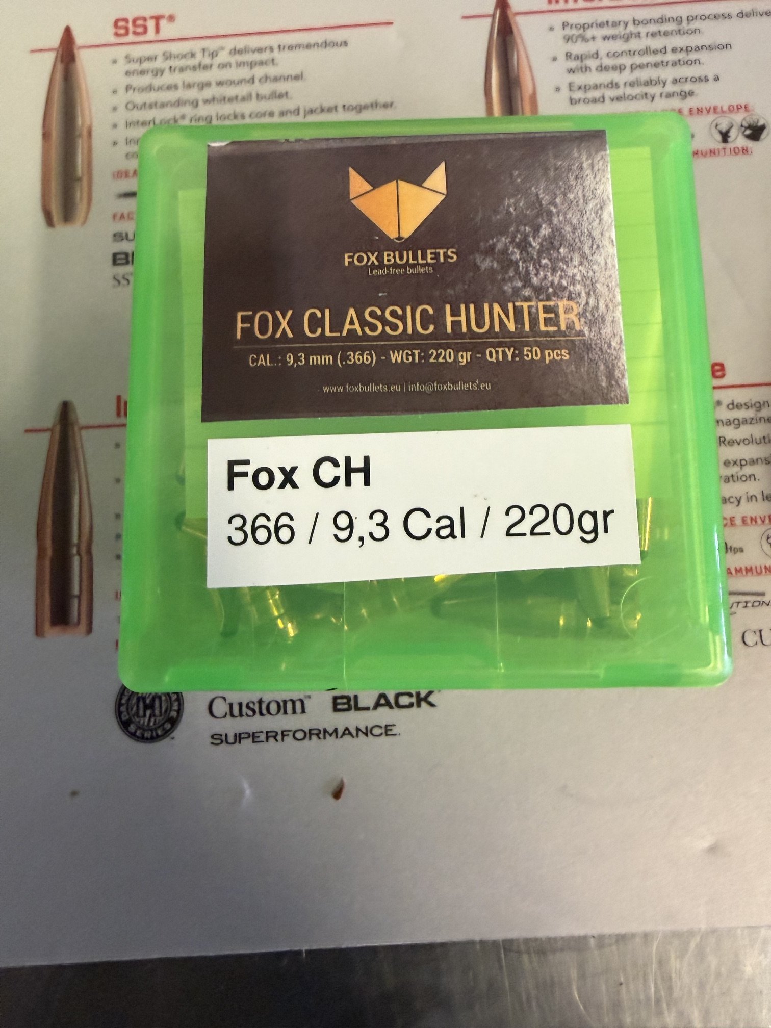 100x FOX Classic Hunter 220gr - Cal .366 - 9,3 – Bild 2