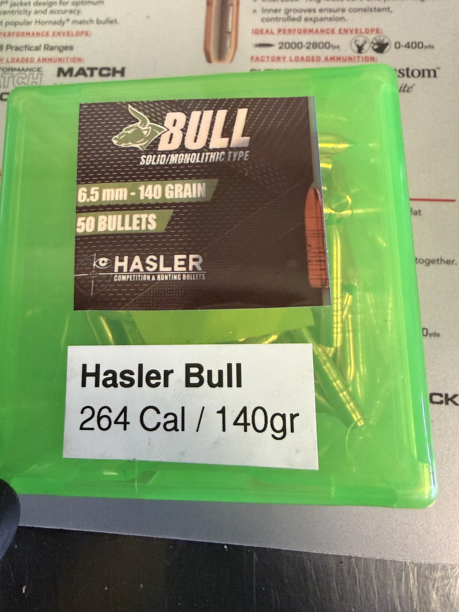 99x Hasler Bull 140gr - Cal 264 - 6,5 – Bild 2