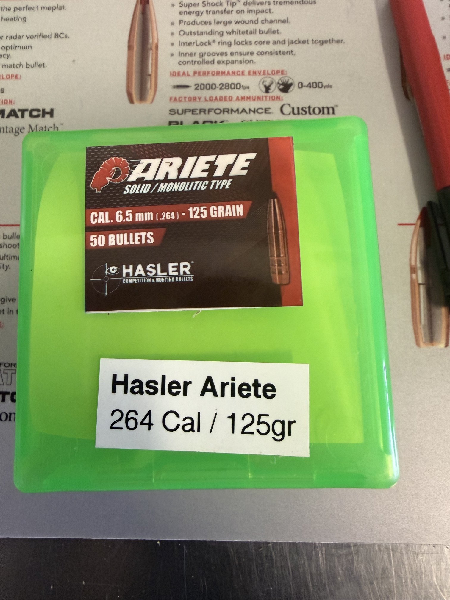 23x Hasler Ariete 125gr - Cal 264 - 6,5 – Bild 2