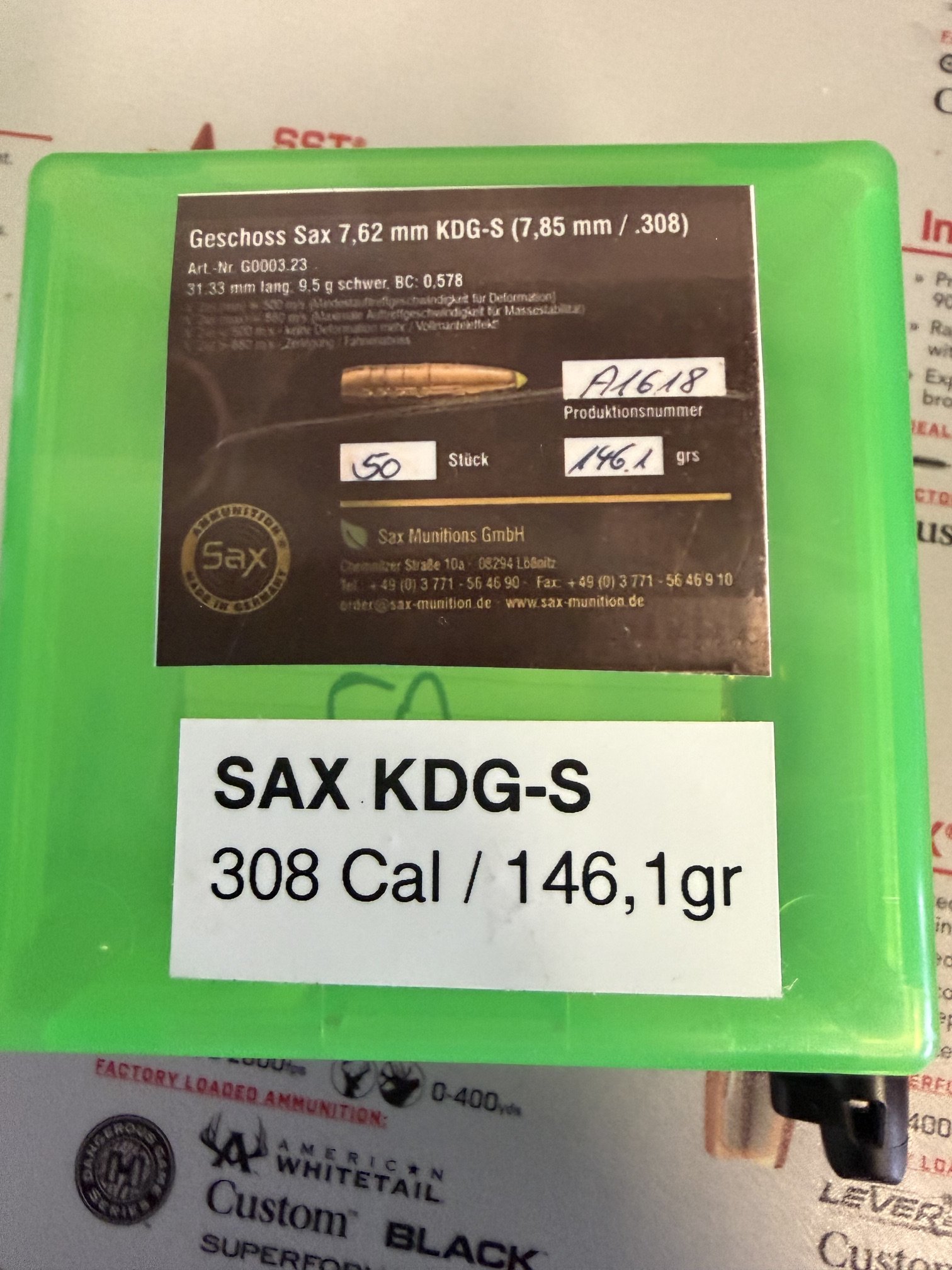 50x SAX KDG-S 147 Cal .30 – Bild 2