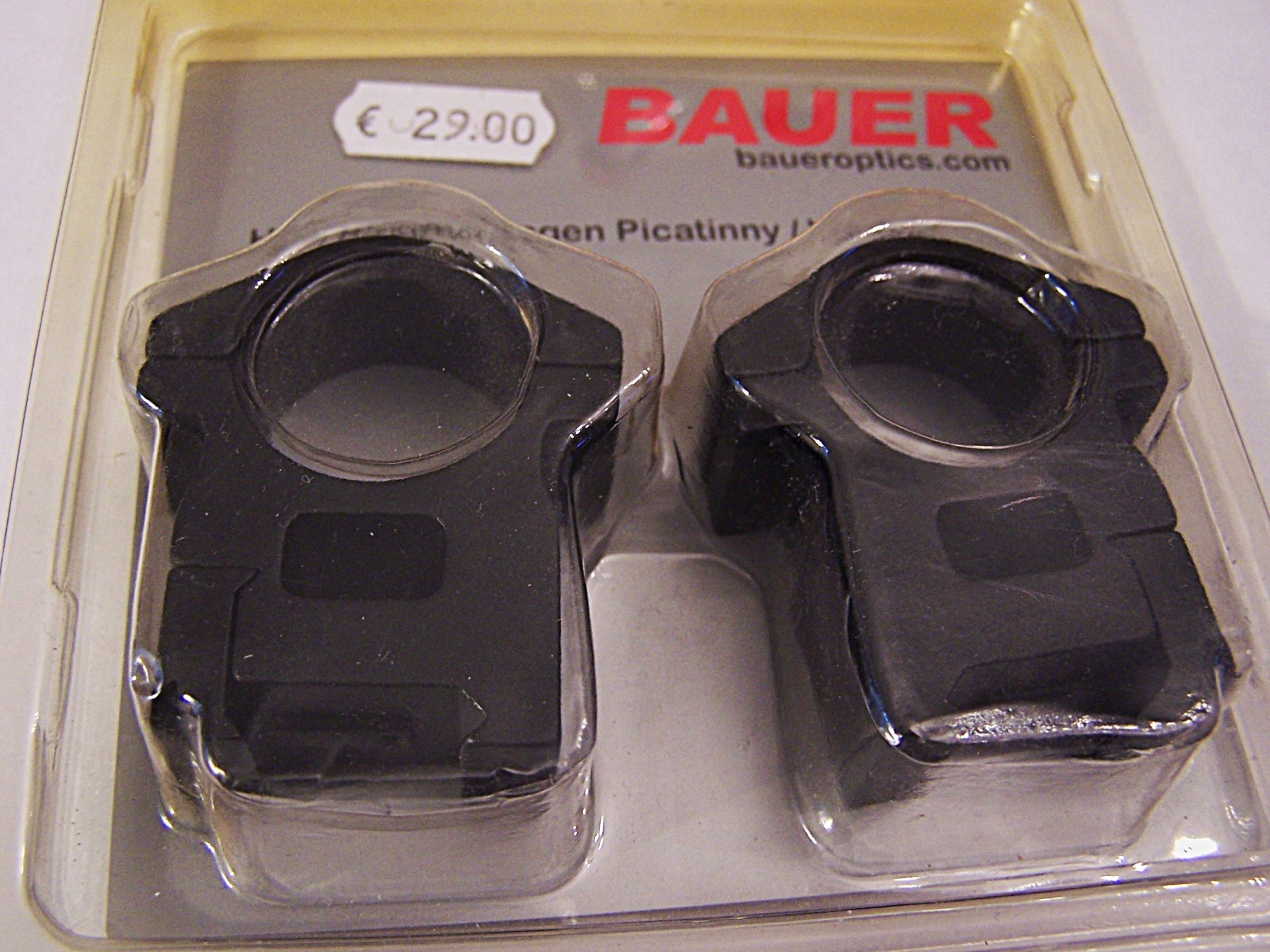 Bauer Montage für Picatinnischiene 25/1" Rohre – Bild 1