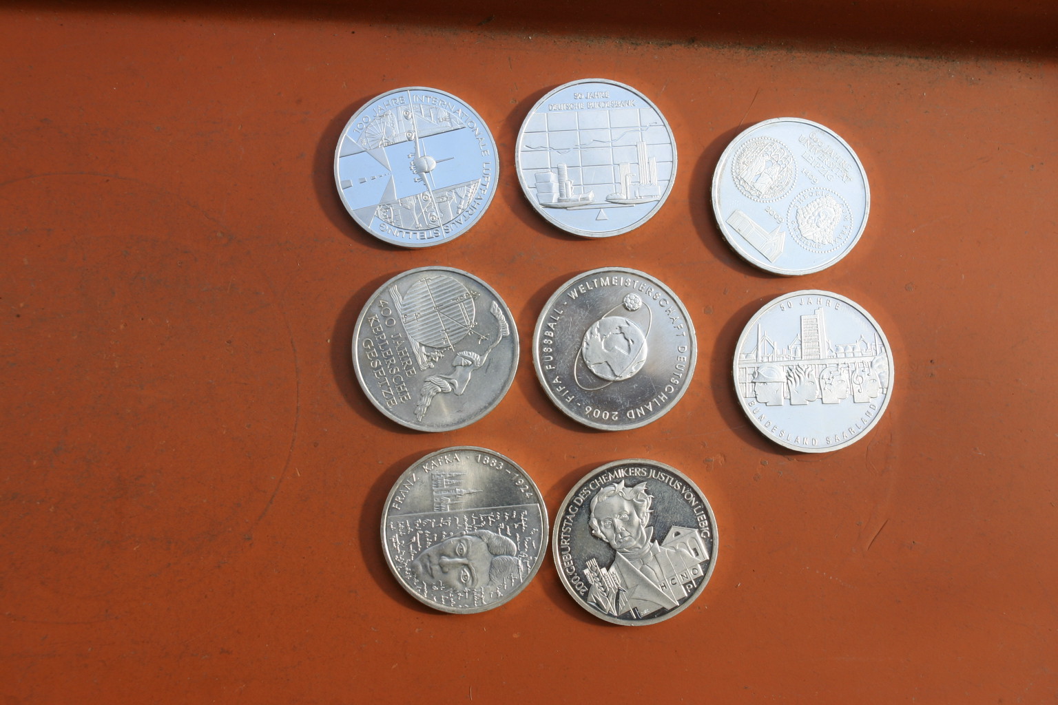 Silbermünzen Deutsche 10 Euro Stücke zw. 2003 und 2009 – Bild 2