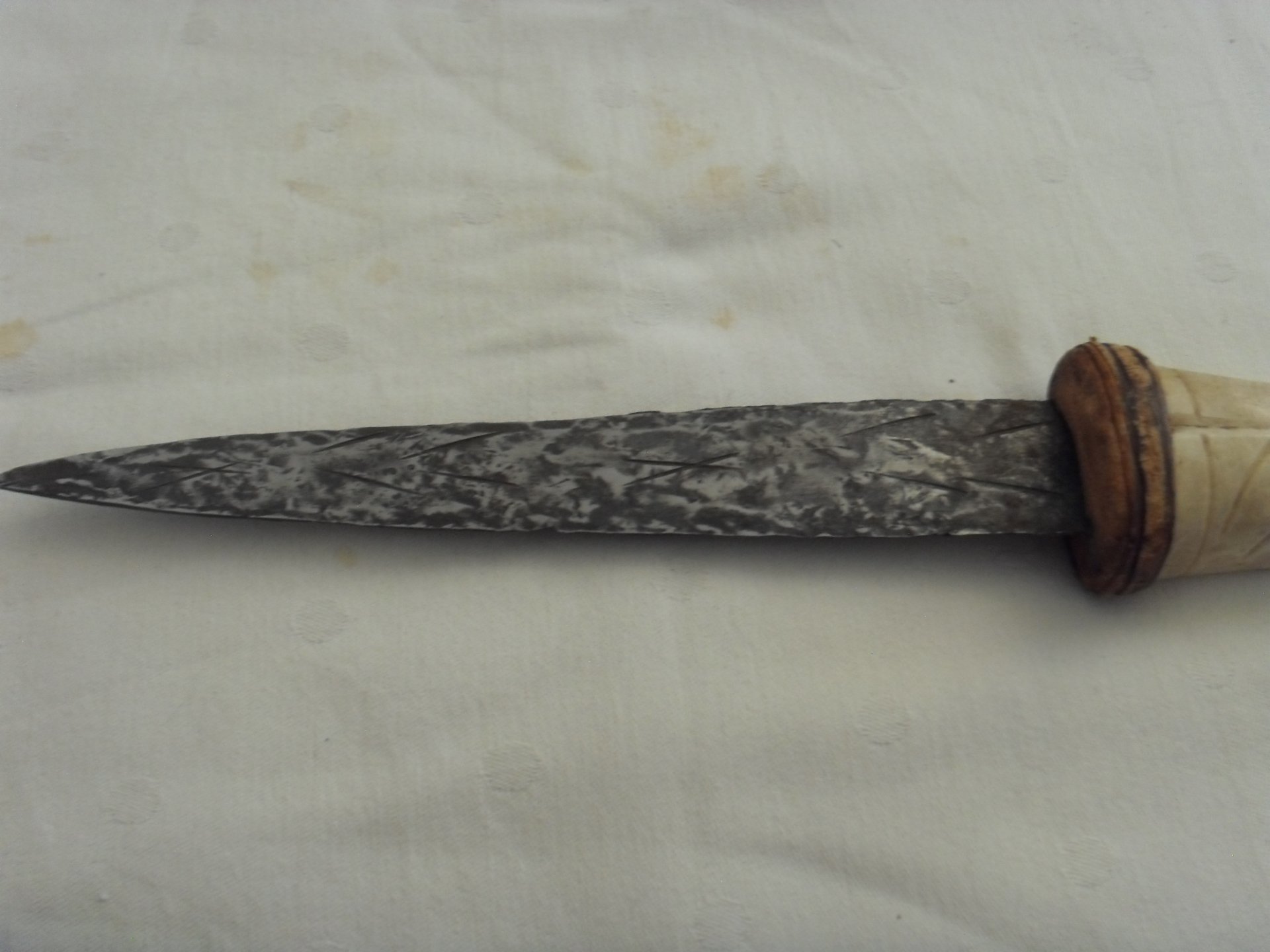 Jagdmesser Nordisch, Sehr Alt, aus Sammlung , Unrestauriert, Lederscheide – Bild 6