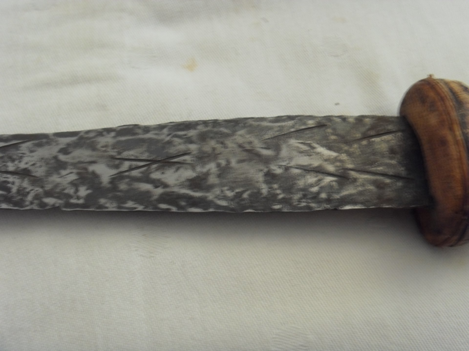 Jagdmesser Nordisch, Sehr Alt, aus Sammlung , Unrestauriert, Lederscheide – Bild 5