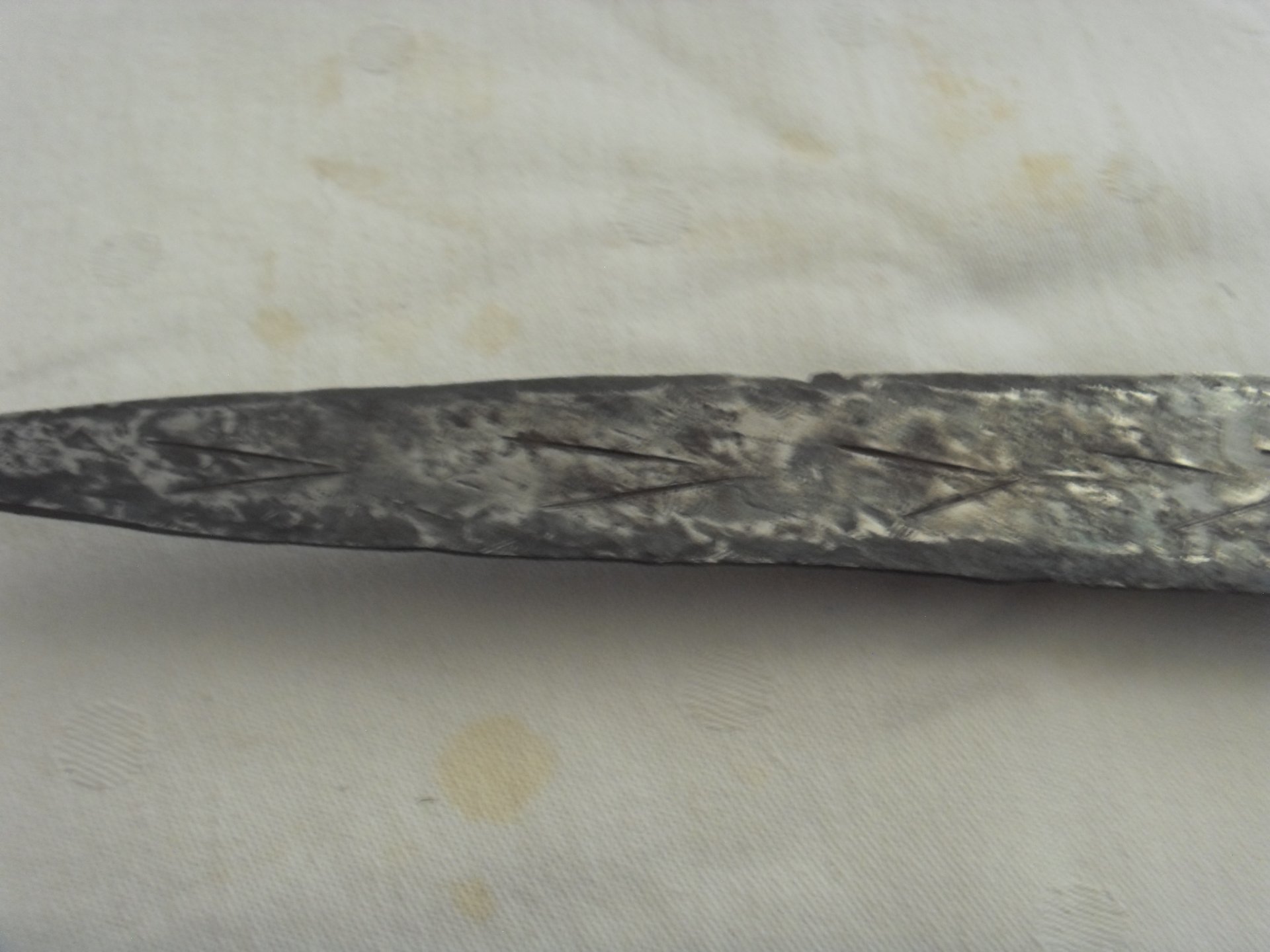 Jagdmesser Nordisch, Sehr Alt, aus Sammlung , Unrestauriert, Lederscheide – Bild 3