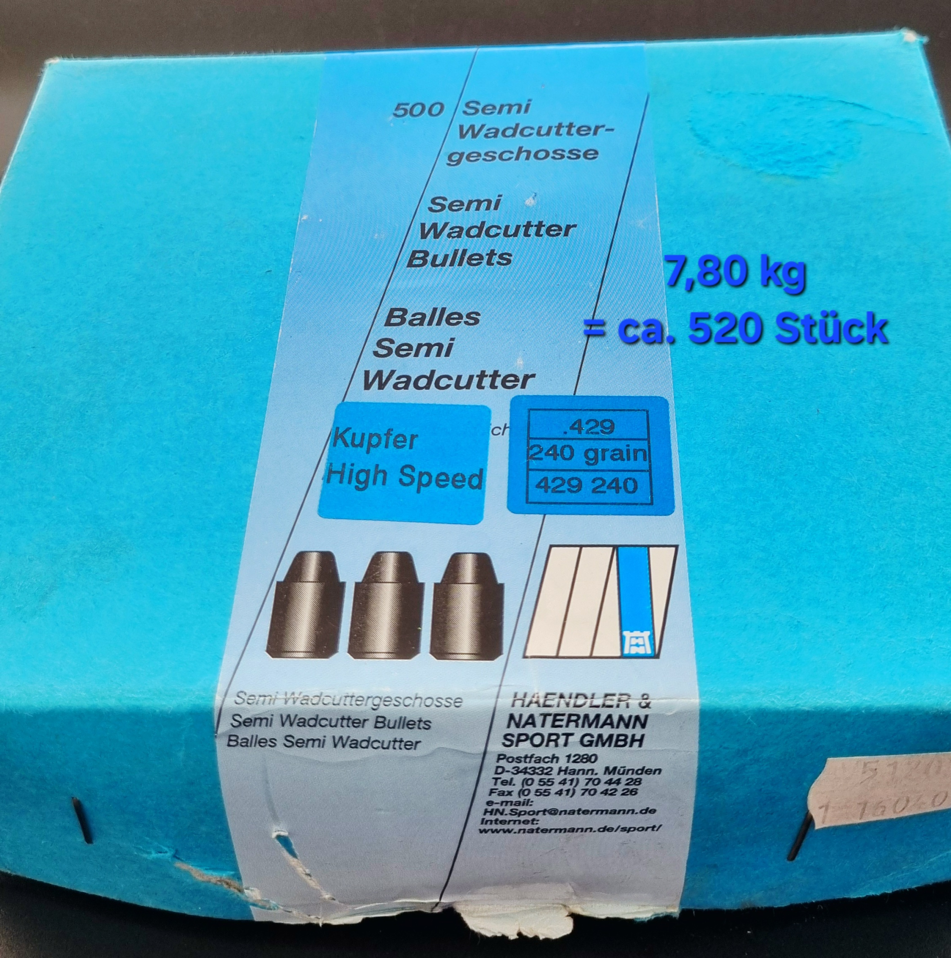 Geschosse H & N - Kaliber .427 und .429 - gesamt 1.232 Stück – Bild 4