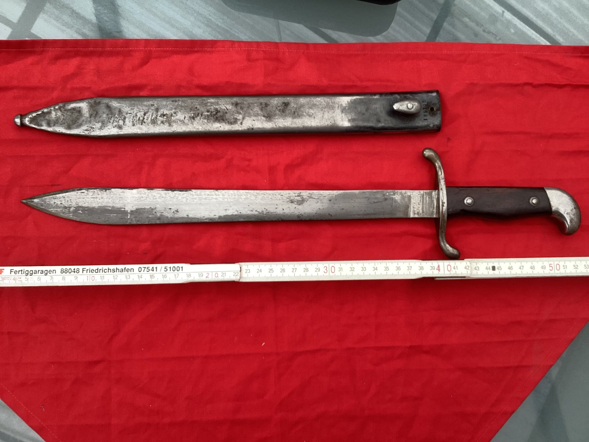 Altes Bajonett, Machete,Argentinien,von 1909,Weyersberg u. Kirschbaum Solingen – Bild 2
