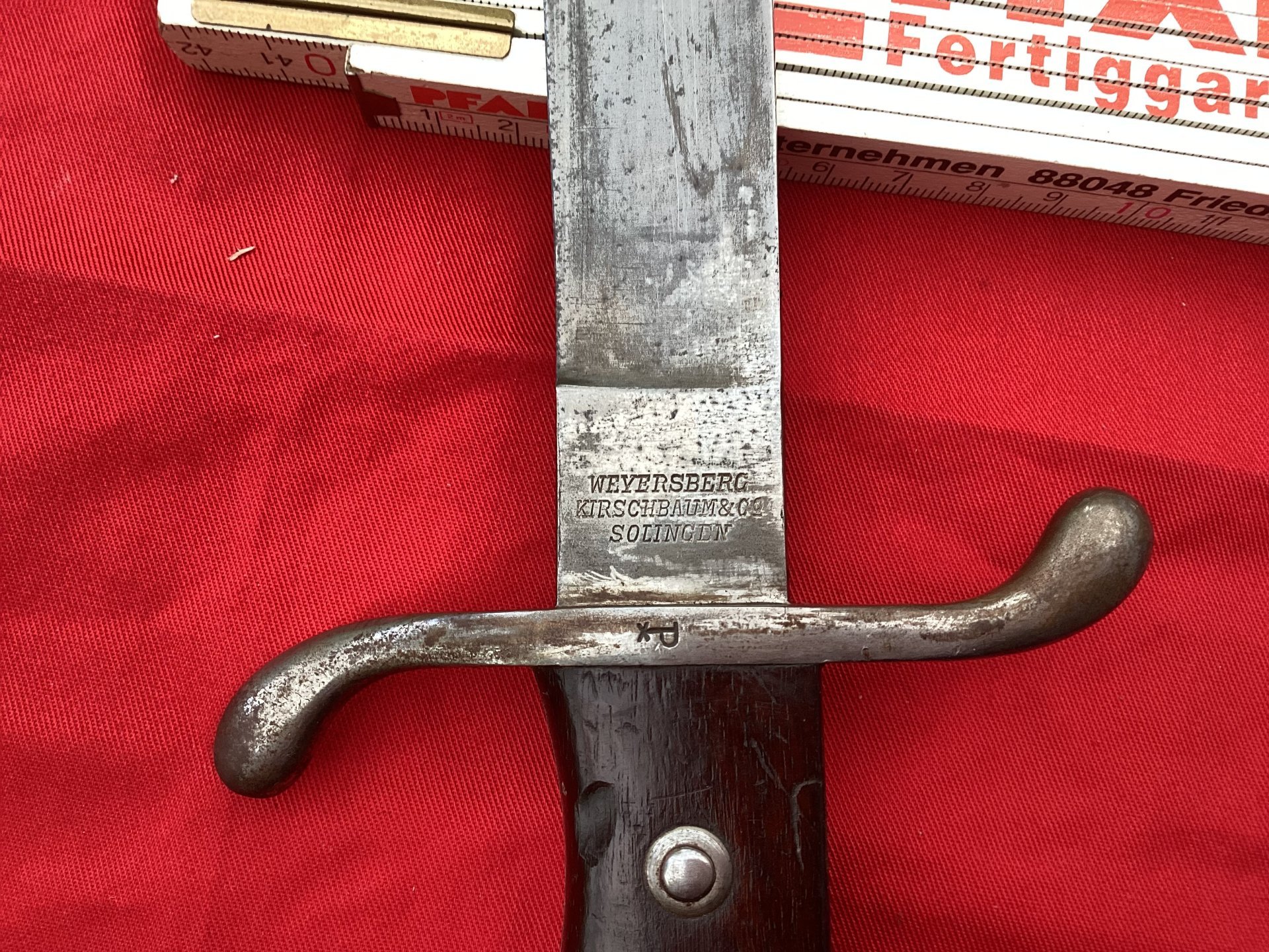 Altes Bajonett, Machete,Argentinien,von 1909,Weyersberg u. Kirschbaum Solingen – Bild 5