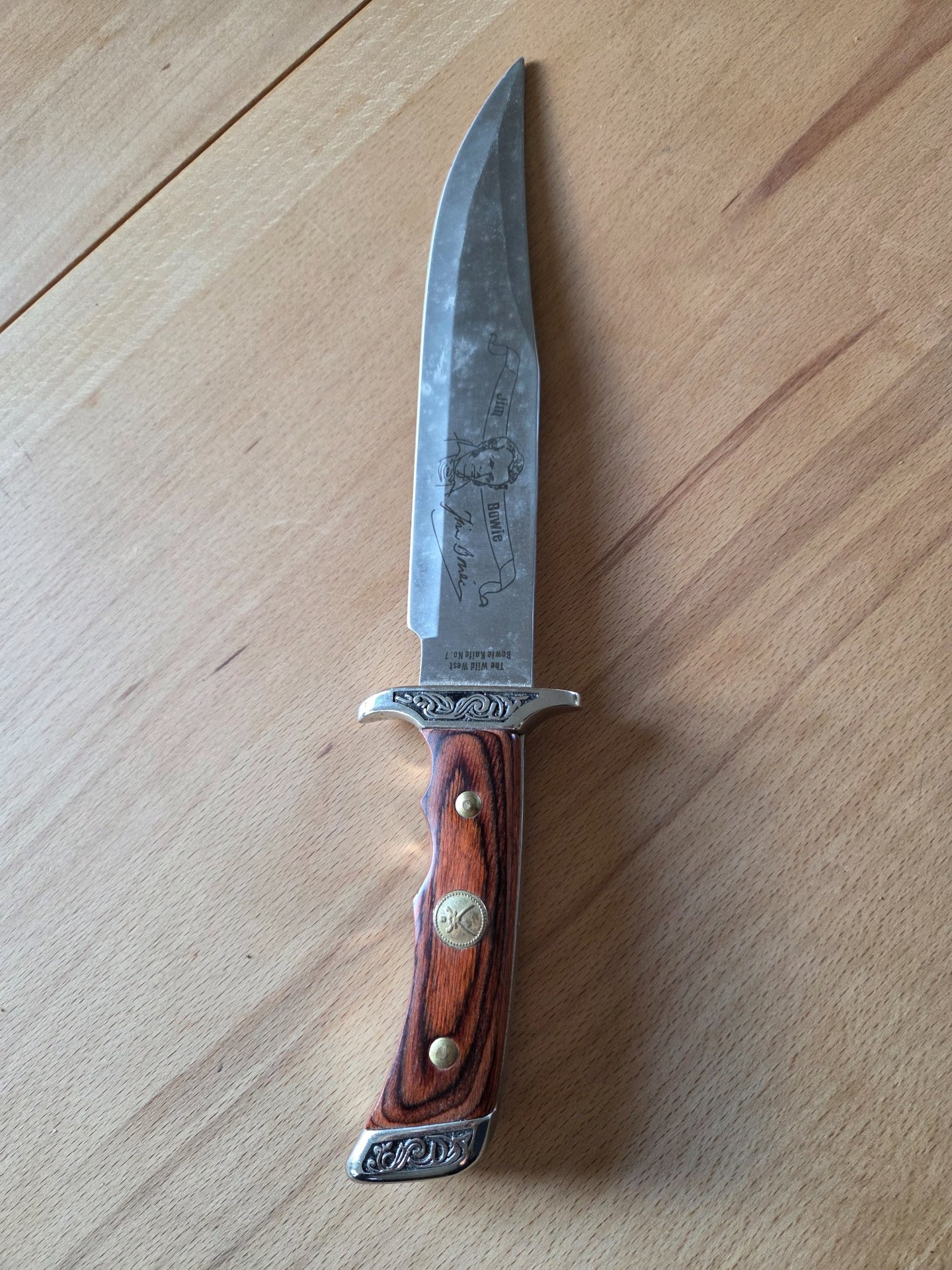 Jim Bowie Sammlermesser – The Wild West Bowie Knife No. 1 – Dekomesser – Bild 1