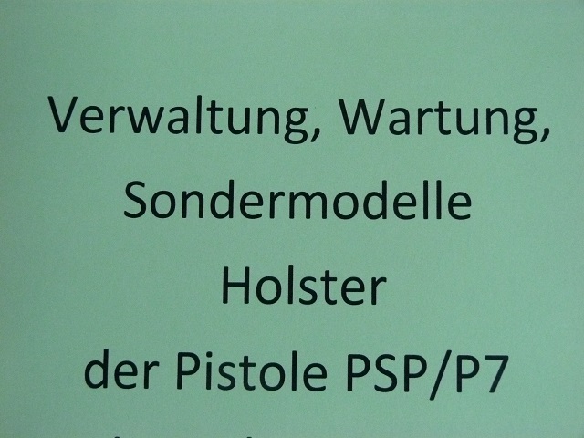 Buch/Heft Verwaltung der Pistole HK P7 PSP bei Behörde – Bild 1