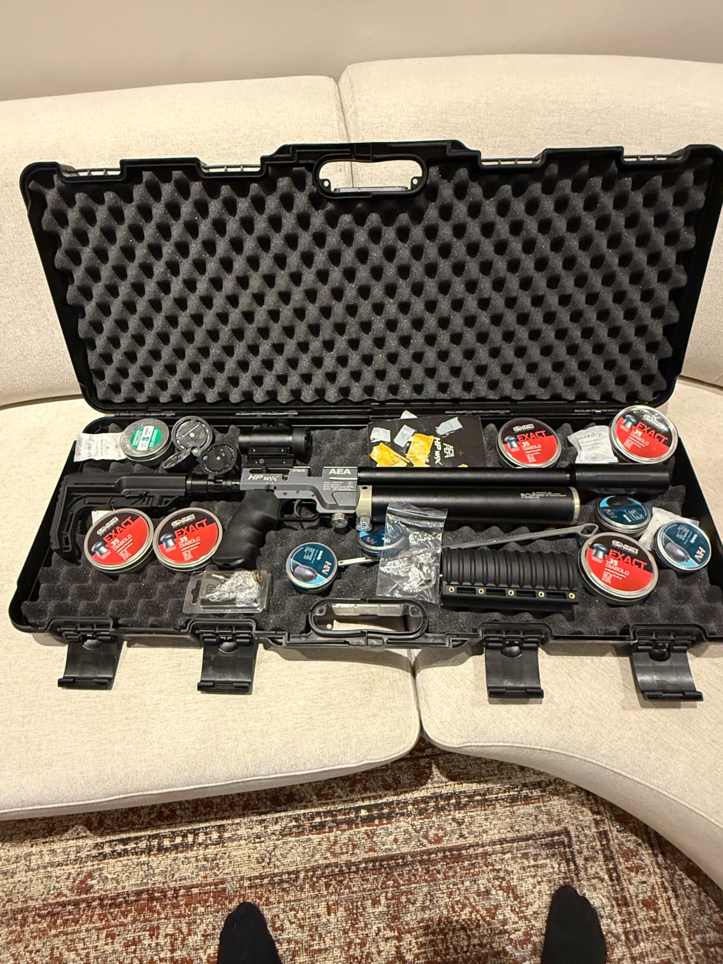 AEA / GoGun HP Max MK1 Cal. 9mm – Defekt / Undicht – Inkl. Pump-Action, Schalldämpfer und viel mehr! – Bild 1