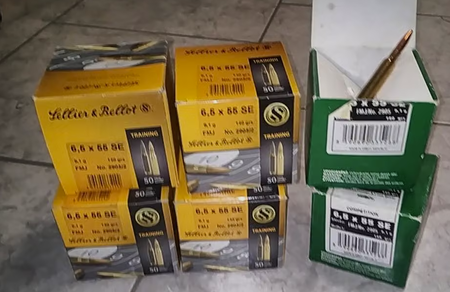 Munition 6,5x 55 Se FMJ 140 grs. S&B – Bild 1