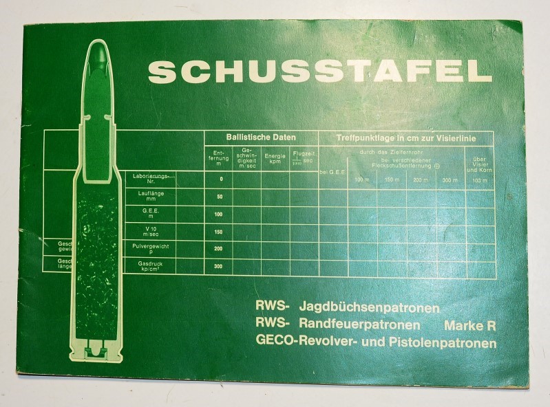 Heft 'Schusswaffentafel' von der Dynamit Nobel AG – Bild 1