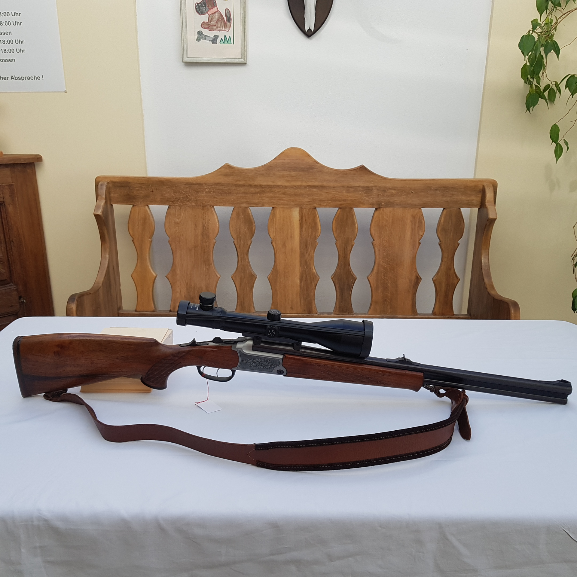 Blaser Bockbüchsflinte Kal.30RBlaser 20/76 EL Kal.5,6x50R Magn. Zeiss Zielfernrohr 3-12x56 Abs. 0 – Bild 1
