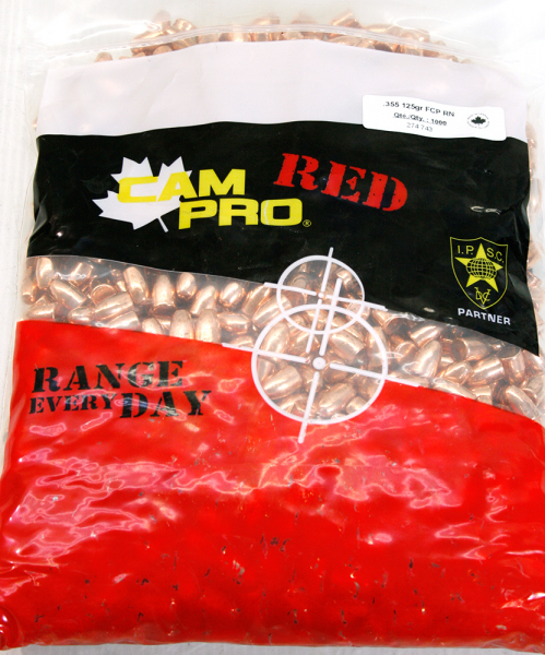 1.000 Stück NEUE CAMPRO Geschosse .355 9mm 125gr 8,1g RN FCP RED 9x19 FCP Full Copper Plated IPSC ! – Bild 1
