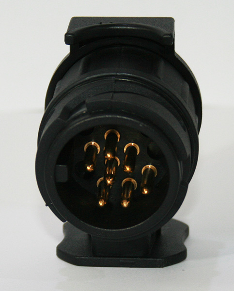 1 x PKW Anhänger Trailer Strom Elektrik Stecker Adapter: 13/7pol von PKW NEU 13 polig > Alt 7 polig – Bild 1
