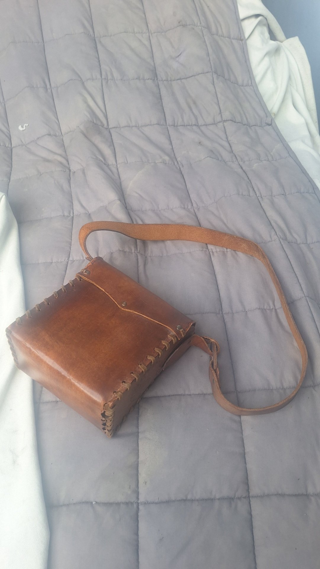 Indianer,Ledertasche, fast ganz aus Leder – Bild 3