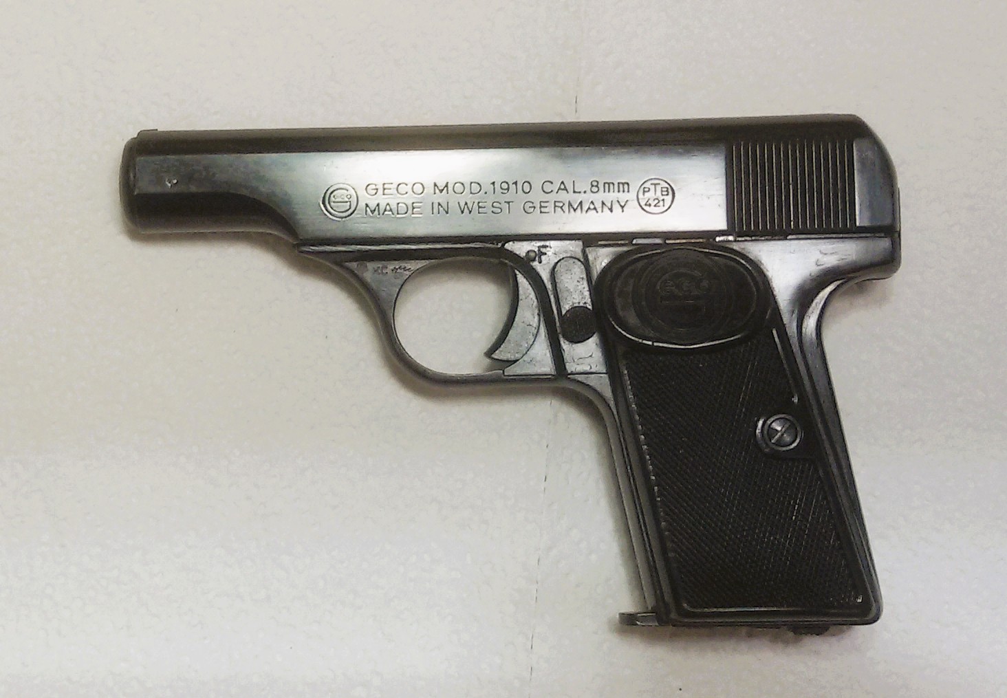 Pistole Geco Mod. 1910 Kal. 8 mm Art.Nr.: 26-276 – Bild 1