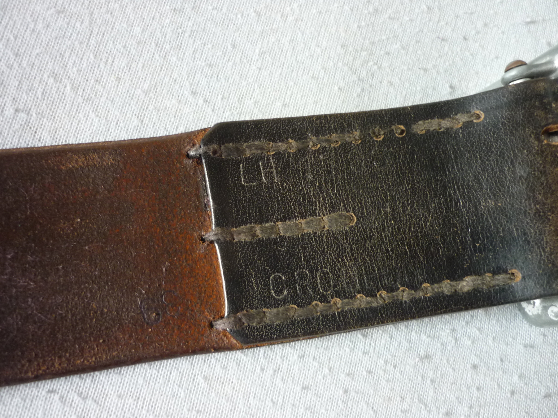 Pistolentasche Reichsbahn Reichspost Pistolenholster Koppelriemen Zweidornkoppel Croupon – Bild 3