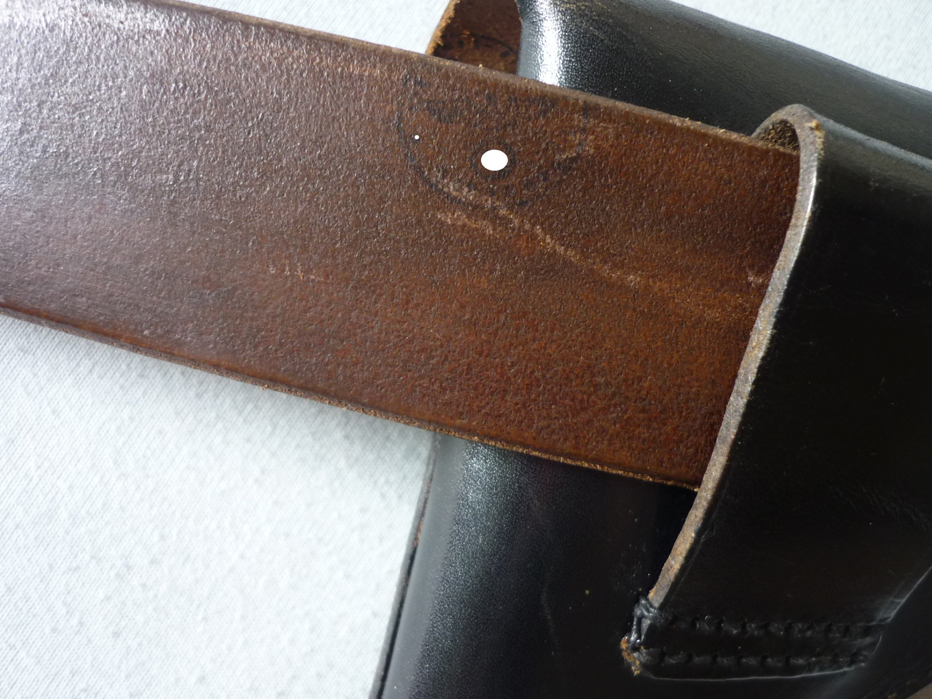 Pistolentasche Reichsbahn Reichspost Pistolenholster Koppelriemen Zweidornkoppel Croupon – Bild 4