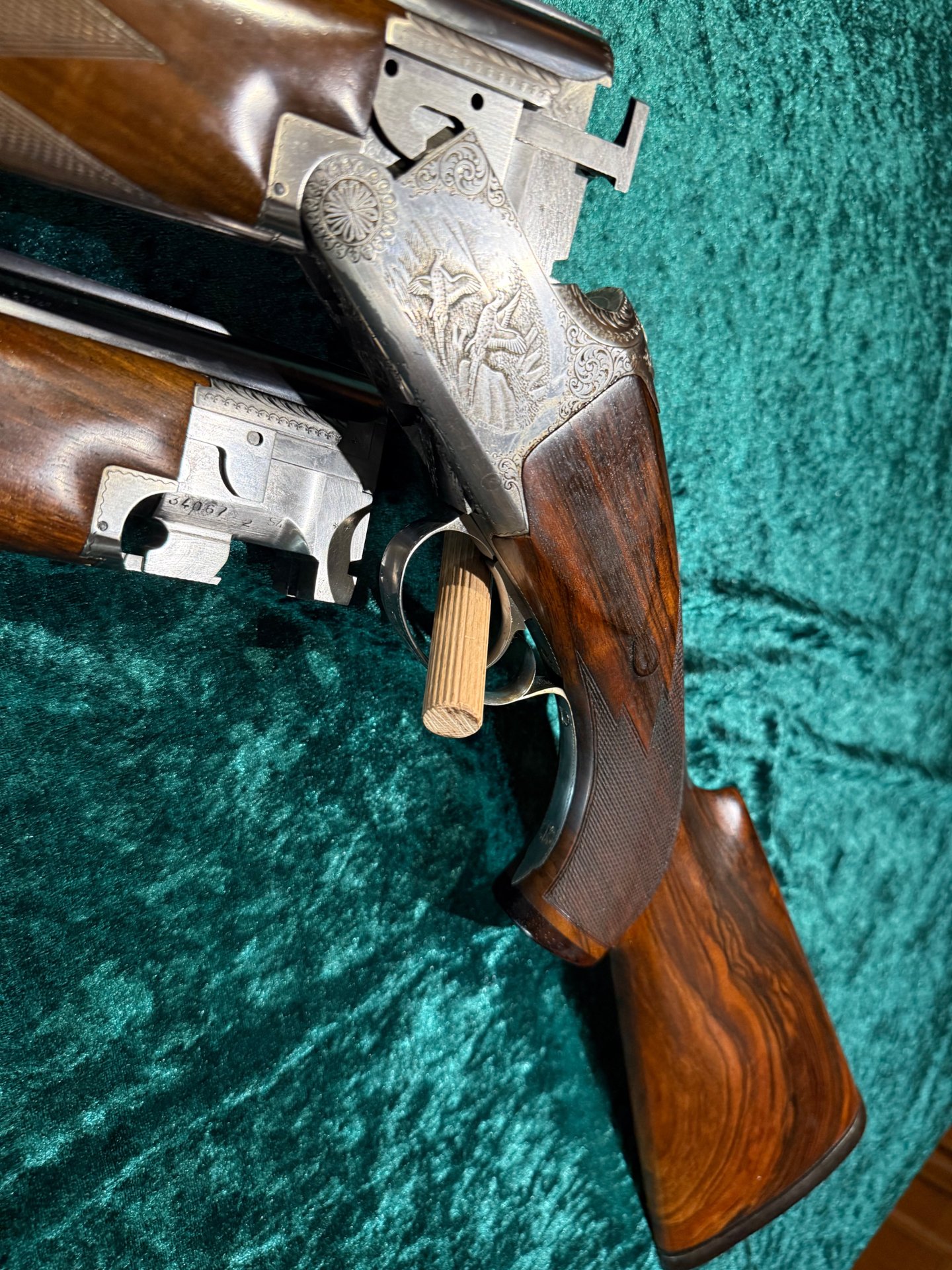 Bockflinte Browning B25 B2Gravur mit Wechsellauf kal 12/70 TOP TOP Schrankwaffe – Bild 4