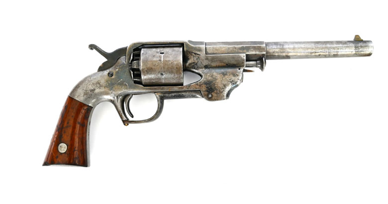 Center Hammer Army Perkussionsrevolver Allen & Wheelock , Kaliber .44, Sammlerwaffe, Originalzustand – Bild 2