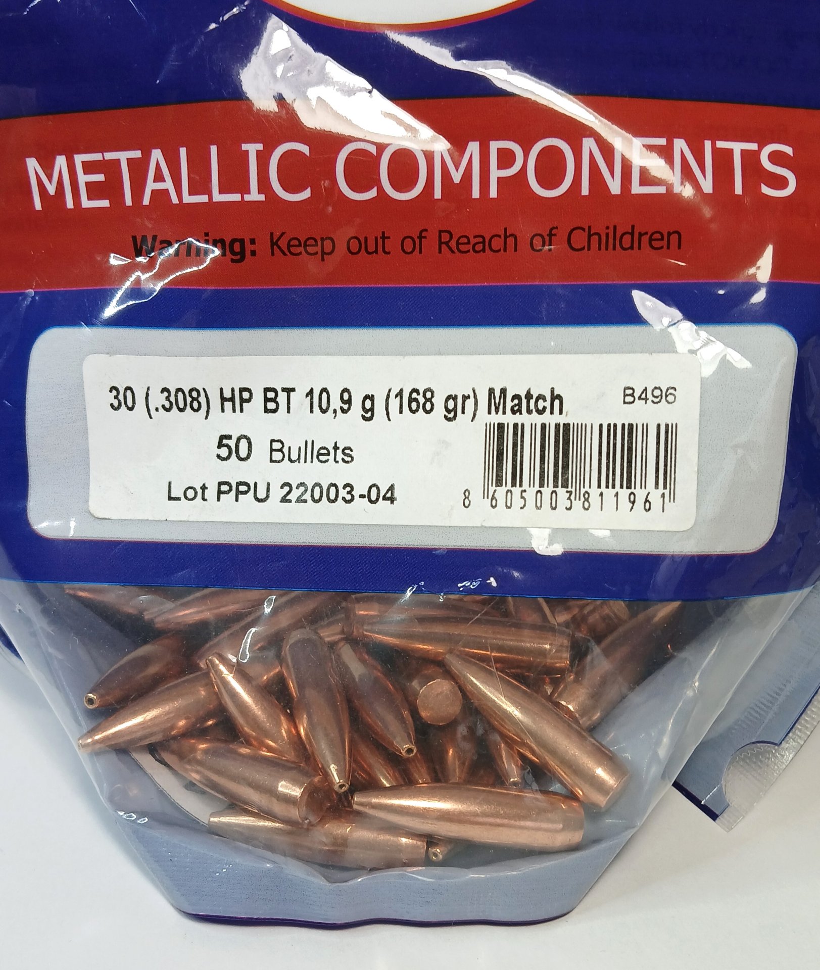 PPU Geschosse HP Match, Kal .30-- 168 gr – Bild 1